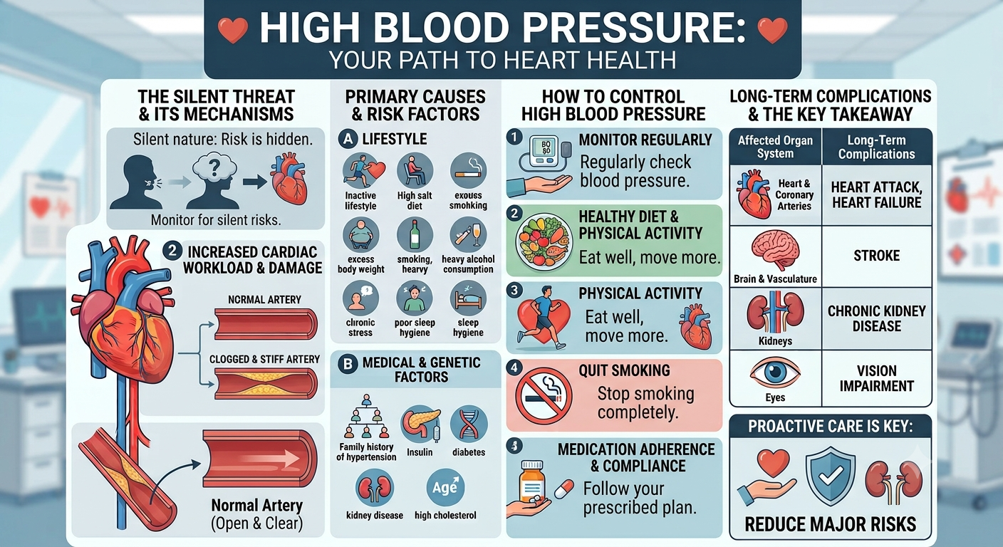 Hypertension (High Blood Pressure): Symptoms, Causes, Diagnosis, Treatment & Prevention