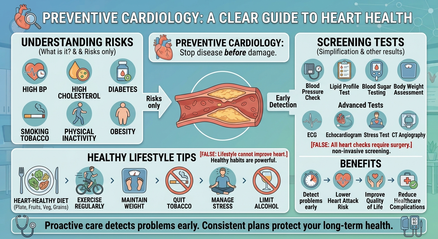 Preventive Cardiology: Importance, Heart Disease Prevention, Screening and Healthy Lifestyle Tips