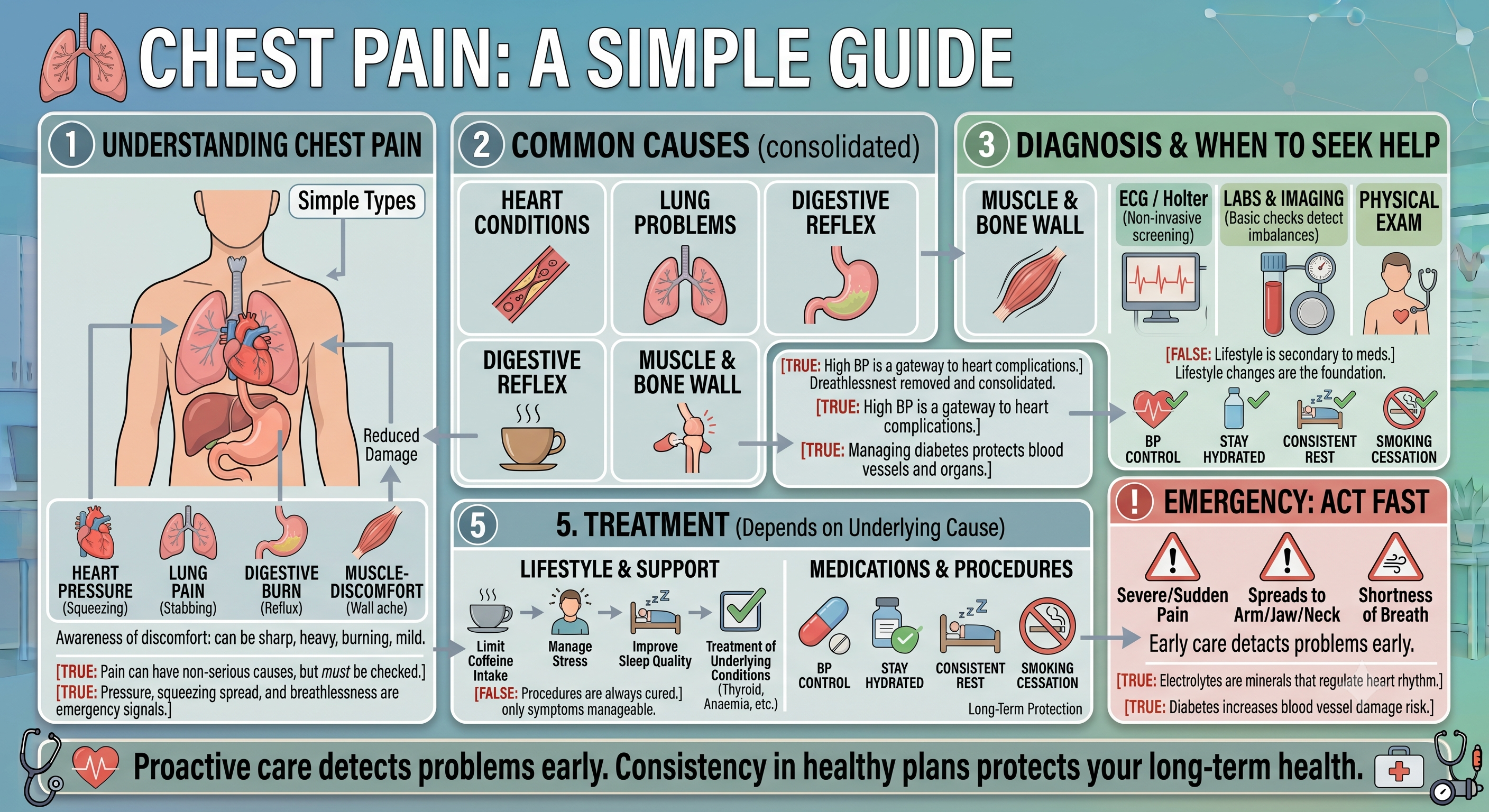 Chest Pain: Causes, Symptoms, Diagnosis, Treatment and When to Seek Medical Help