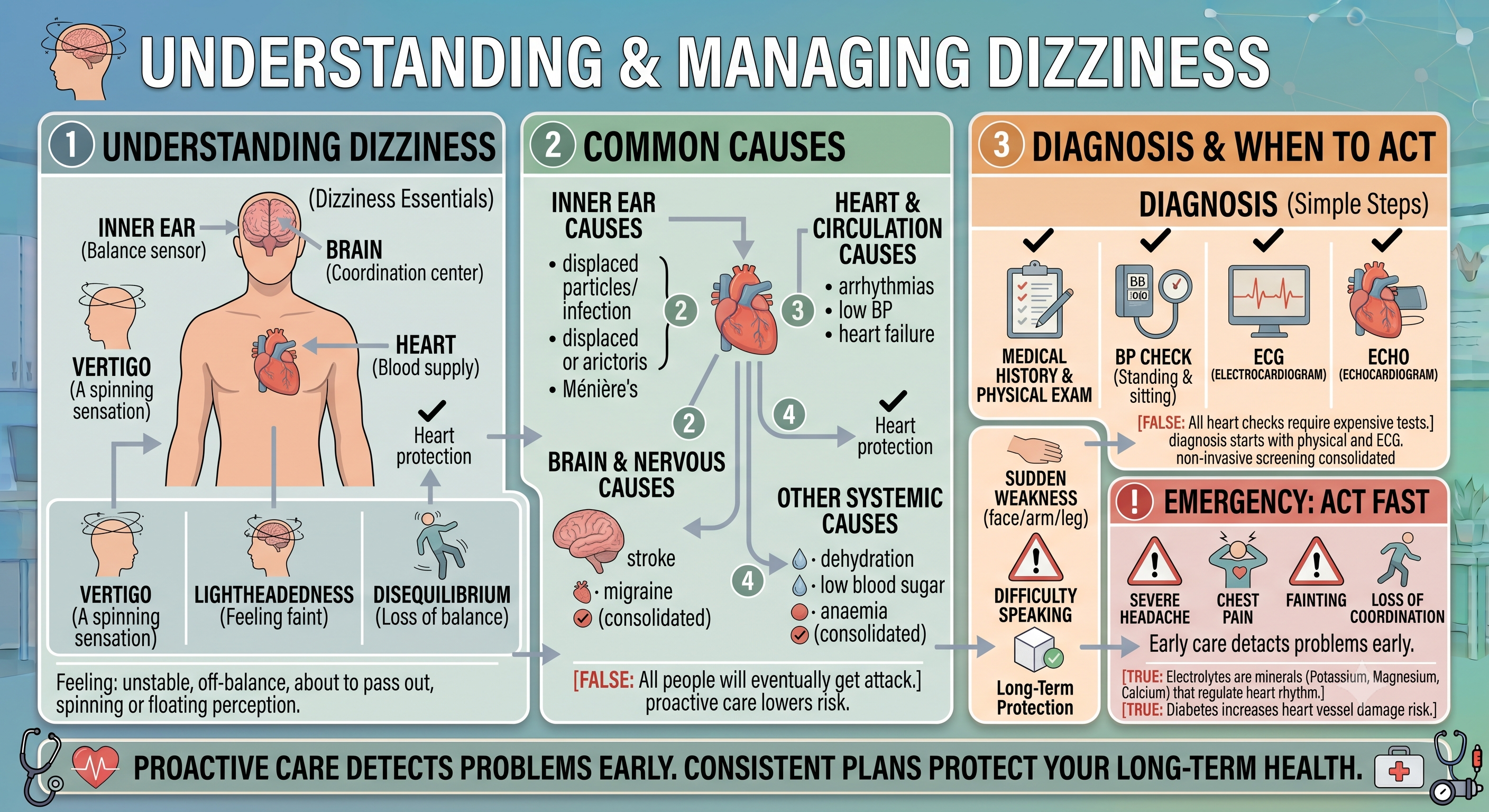 Dizziness: Causes, Symptoms, Diagnosis, Treatment and When to Seek Medical Help
