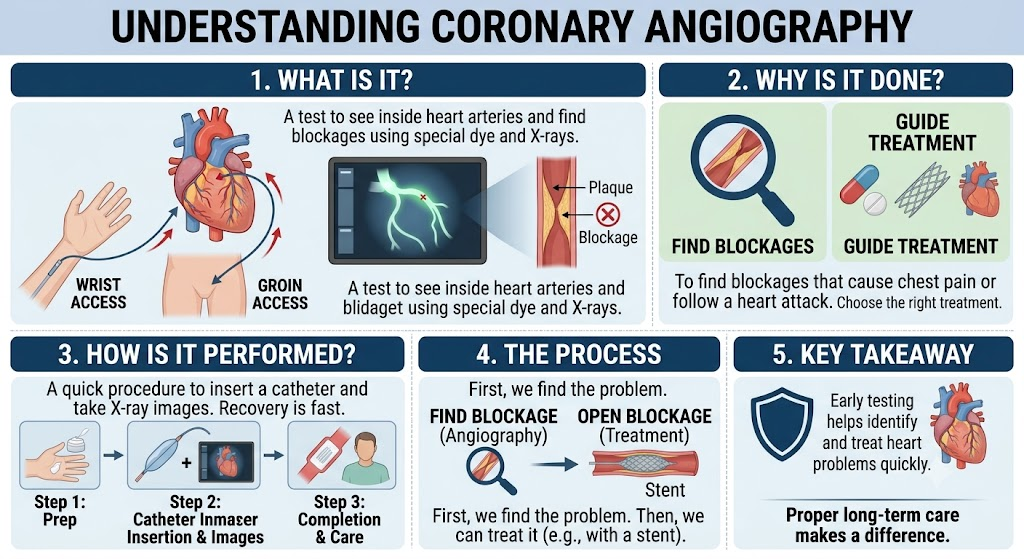 Coronary Angiography: Procedure, Uses, Risks, Results and Importance in Heart Health