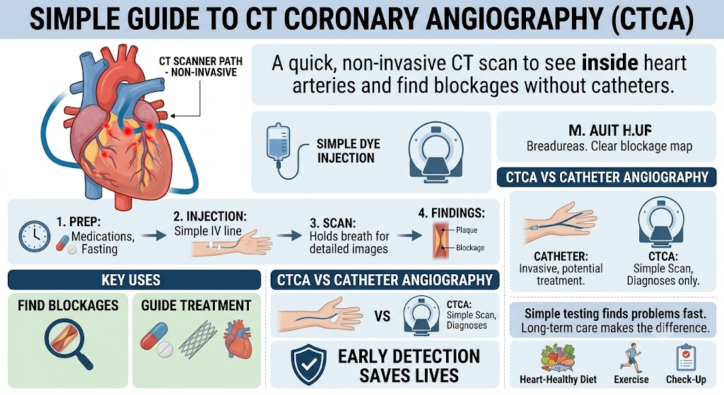 CT Coronary Angiography: Procedure, Uses, Benefits, Risks and Importance in Heart Health